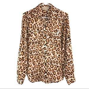 Jones New York Leopard Blouse, Size M